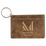Personalized Leatherette Keychain ID Holder