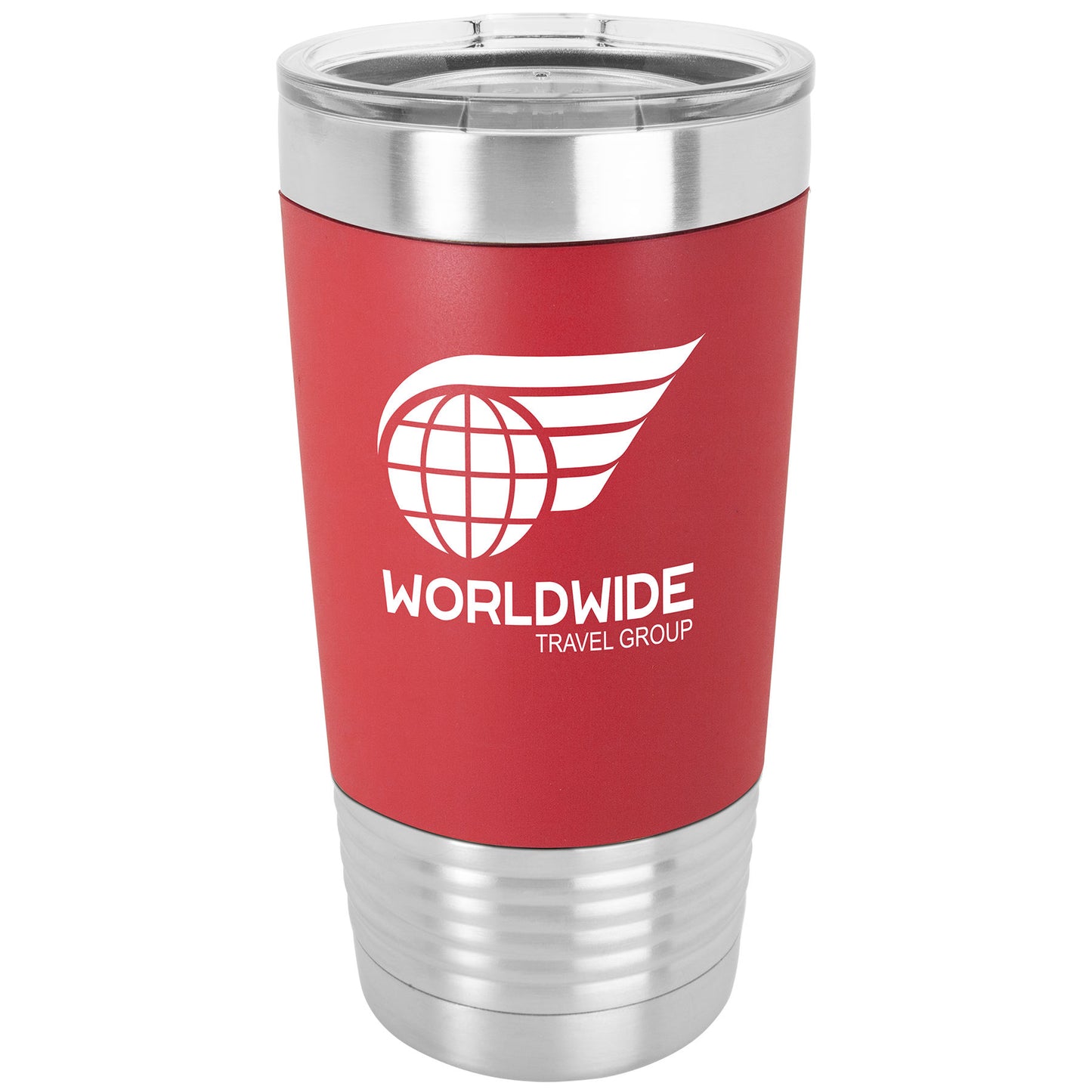 Vaso de acero inoxidable con agarre de silicona