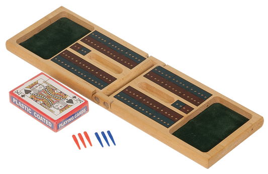 Juego de cribbage de madera grabado para regalo