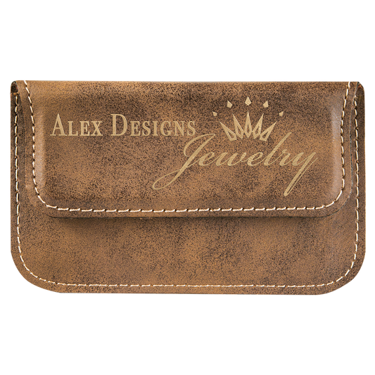 Estuche flexible para tarjetas de piel sintética