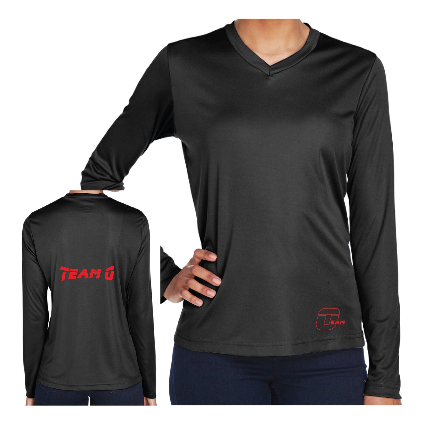 Camiseta de manga larga de rendimiento Zone para mujer del equipo O