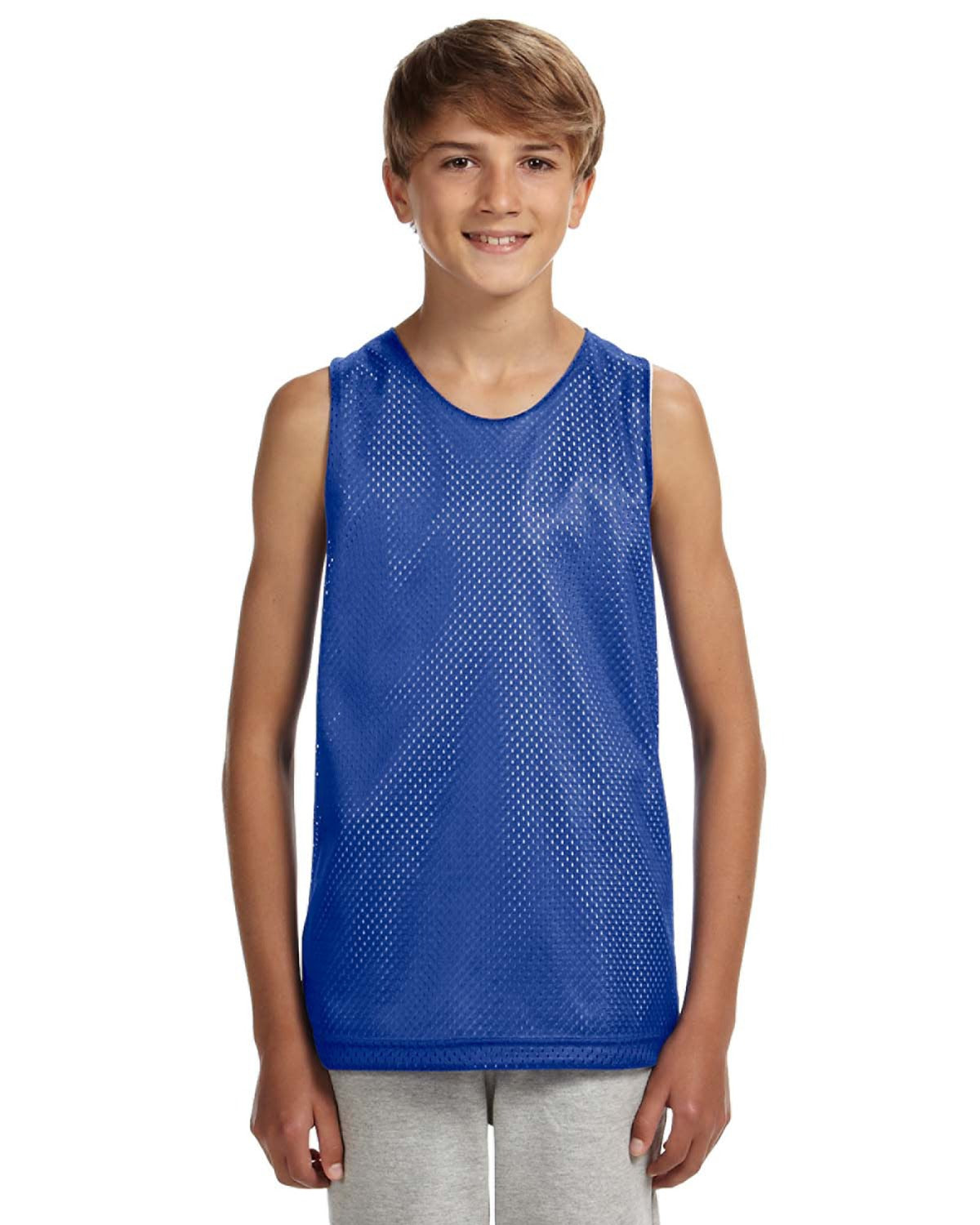 A4 Youth Reversible Mesh Tank