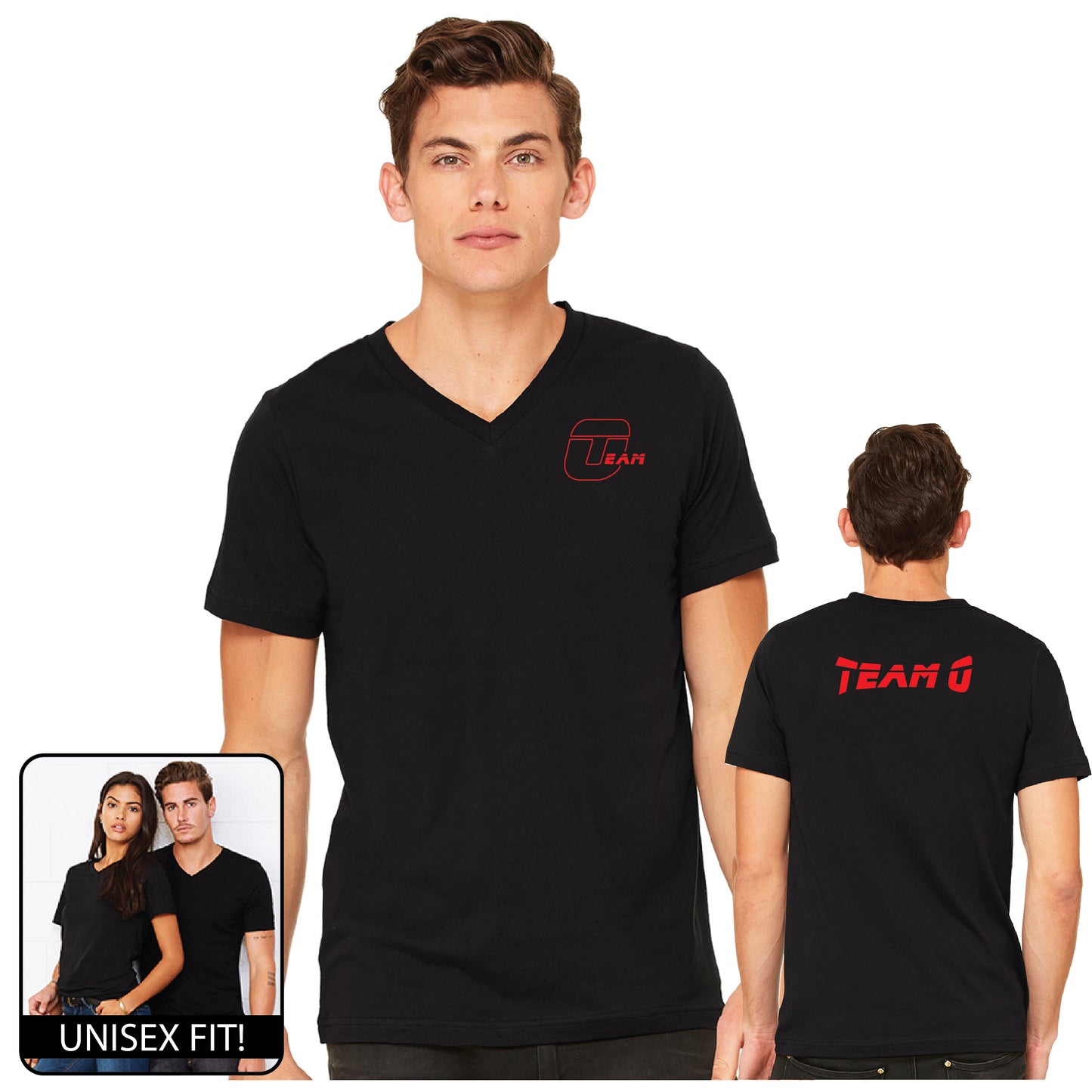 Camiseta unisex de manga corta del equipo O
