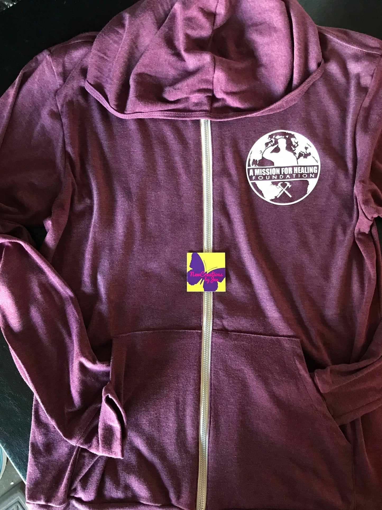 Chaqueta unisex de mezcla triple con cremallera completa