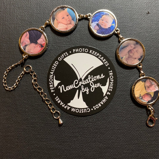 Five Photo Charm Bracelets