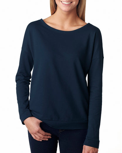 Ladies' French Terry Long-Sleeve Scoop