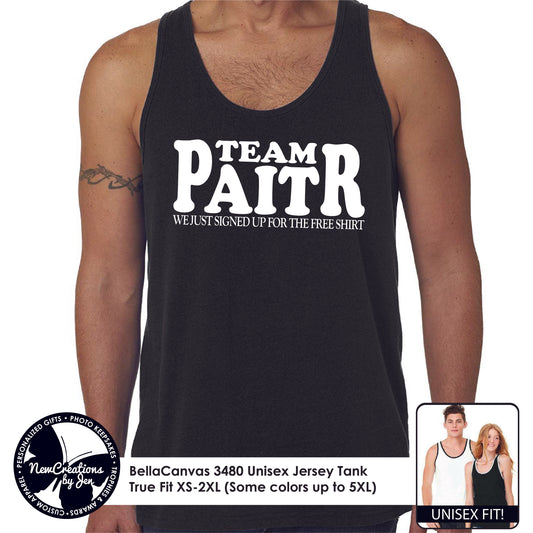 Camiseta sin mangas unisex TWR TEAM PAITR