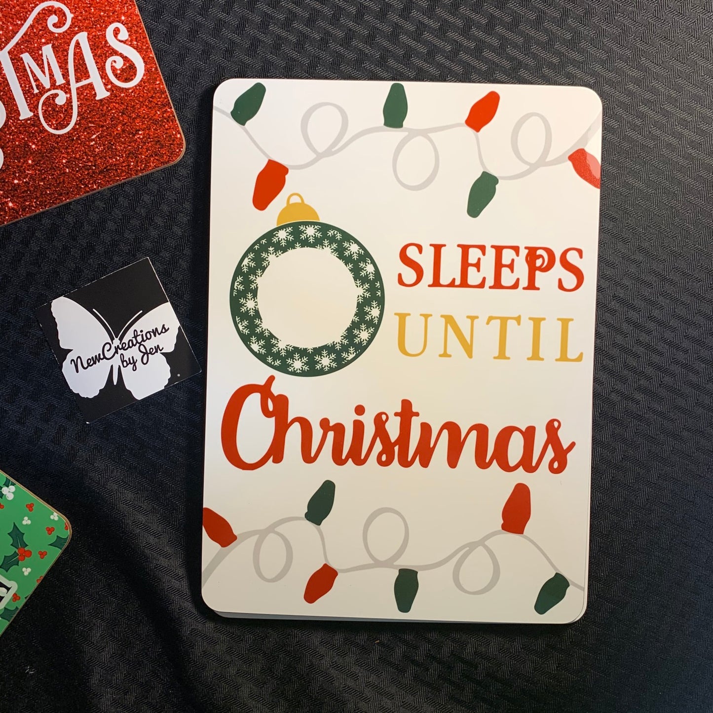 Pizarras de cuenta regresiva para Navidad - Pizarra borrable en seco **REUTILIZABLE**