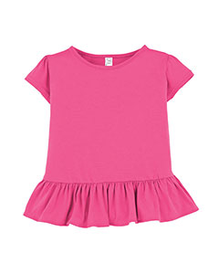Camiseta de jersey fino con volantes para niño pequeño