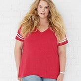 Women's Curvy Football T-Shirt