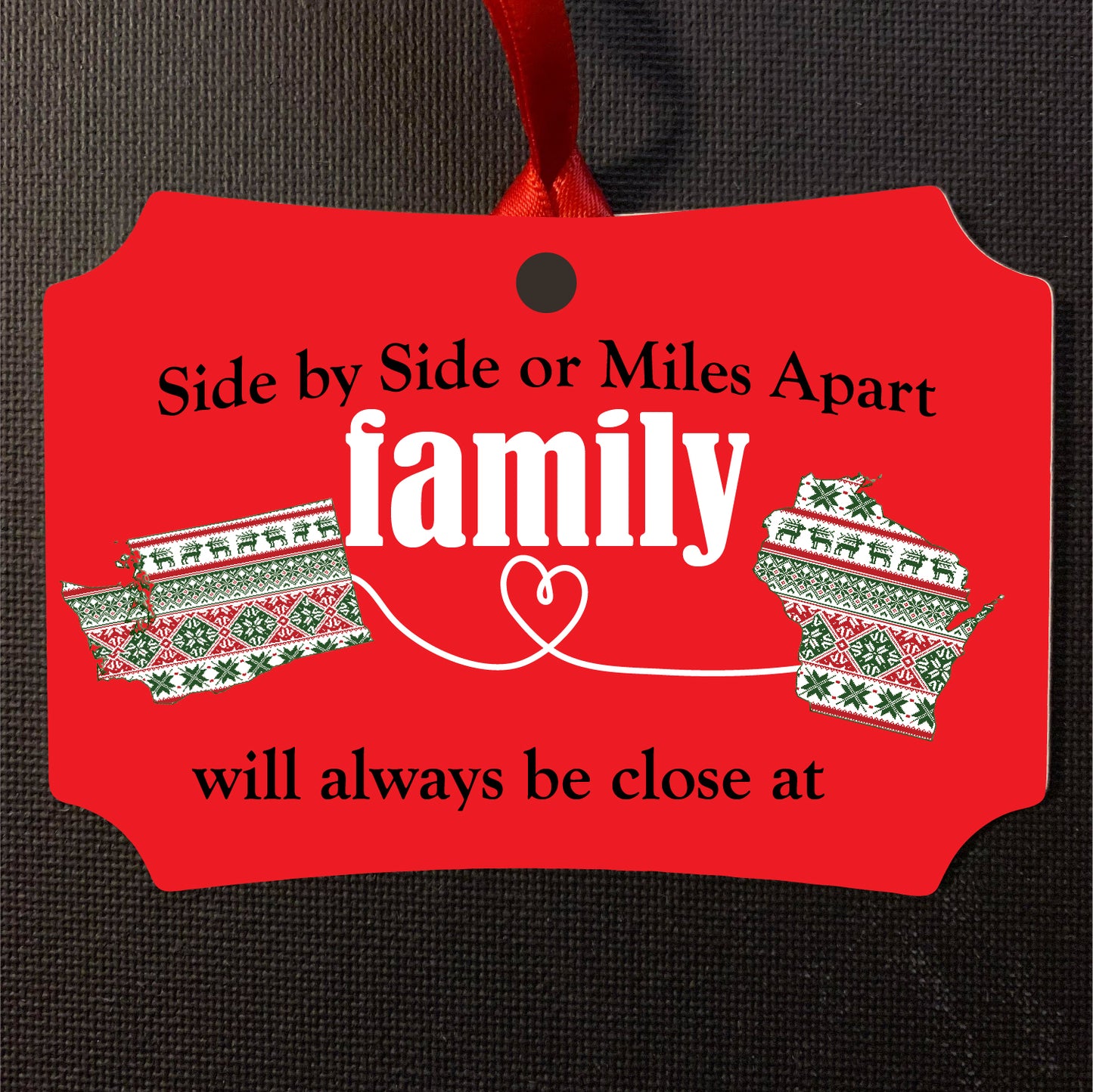 Family Miles Apart Ornaments