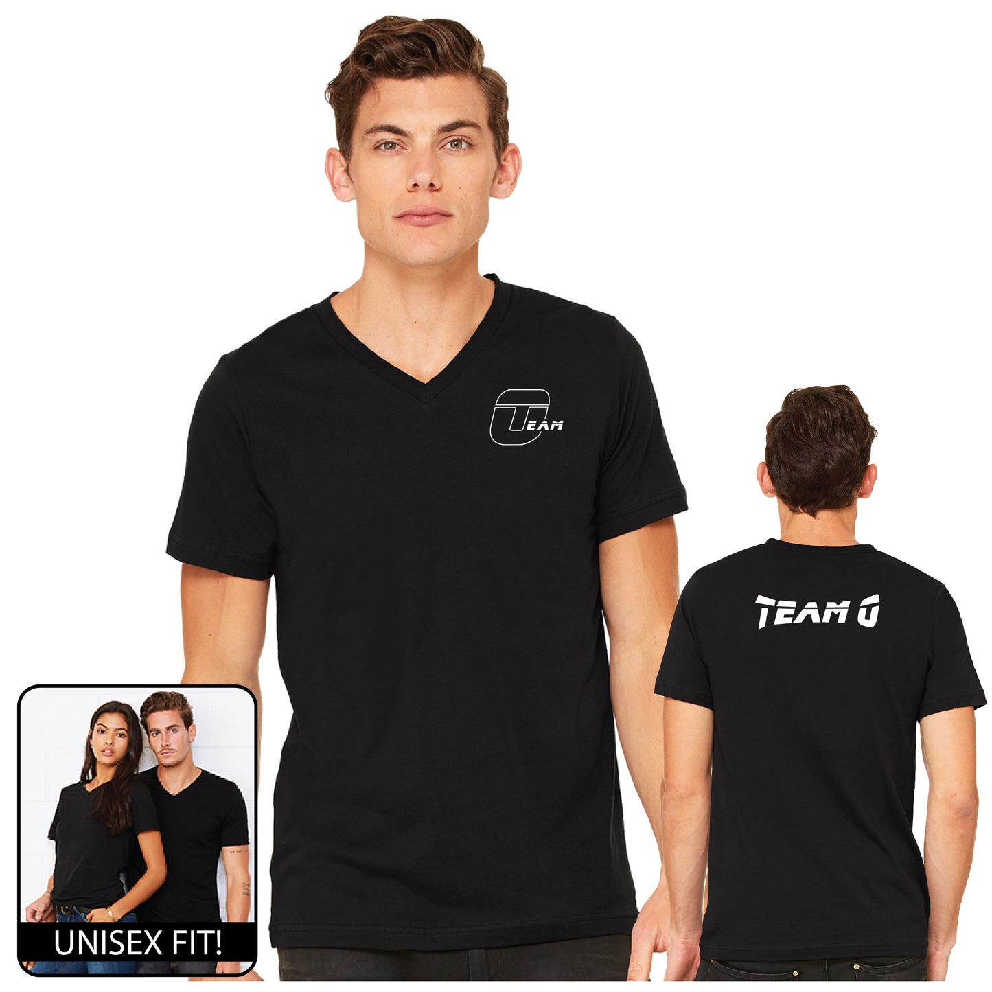 Camiseta unisex de manga corta del equipo O