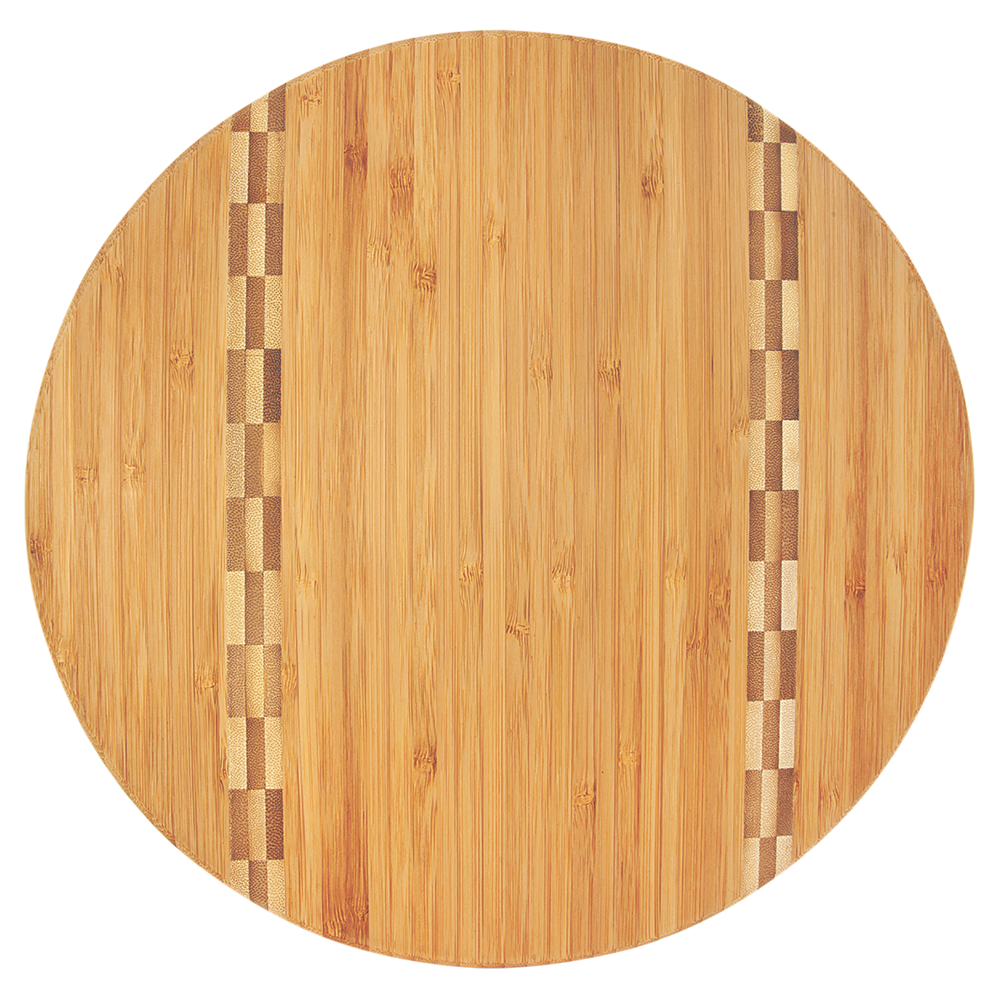 Natural Bamboo Cutting Board with Butcher Block Inlay or Ends