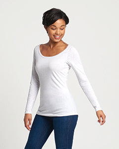 Ladies' Triblend Long-Sleeve Scoop