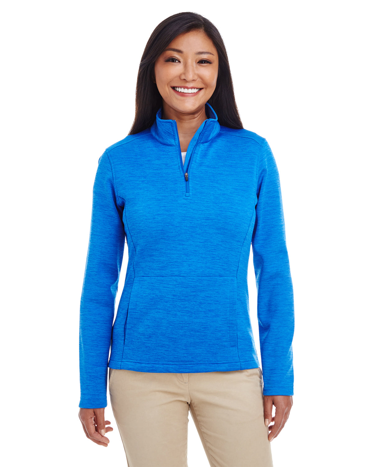 Chaqueta de forro polar Newbury Melange con cremallera de un cuarto para mujer