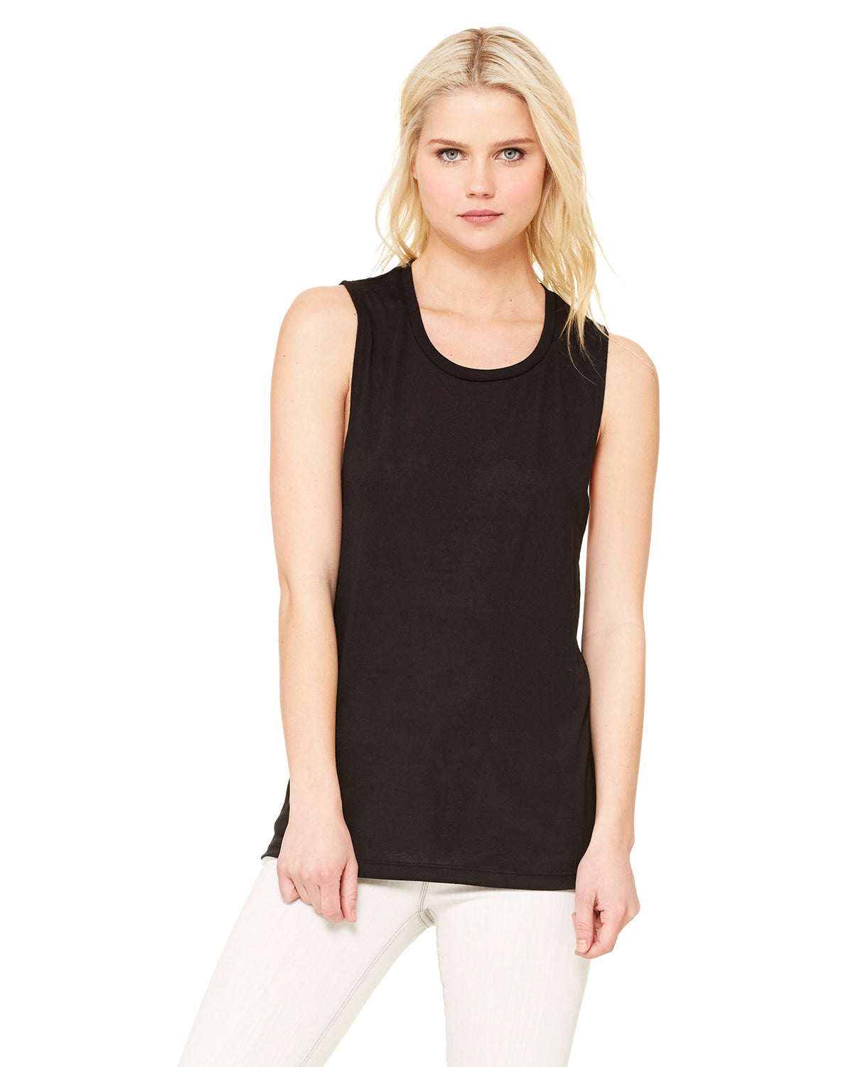 Camiseta de tirantes holgada con cuello redondo para mujer B8803