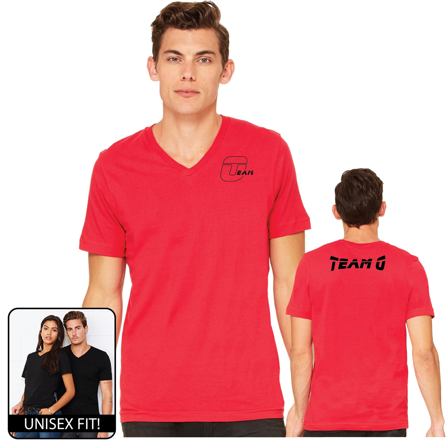 Camiseta unisex de manga corta del equipo O