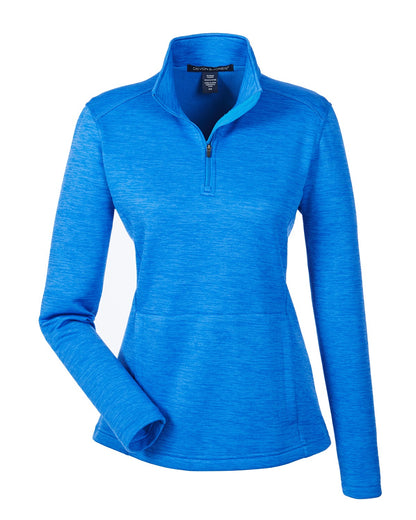 Chaqueta de forro polar Newbury Melange con cremallera de un cuarto para mujer
