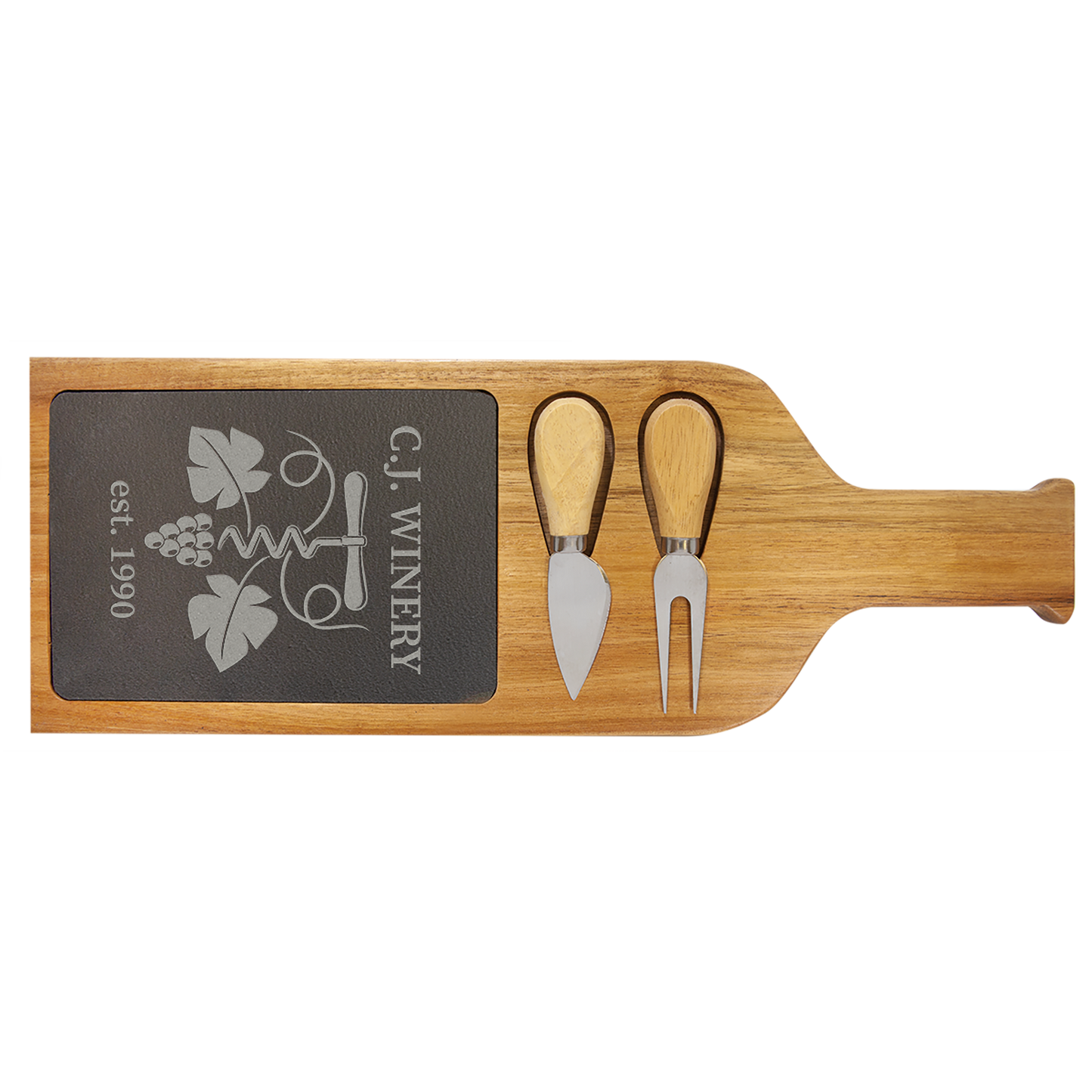 Tablas de cortar de madera de acacia y pizarra