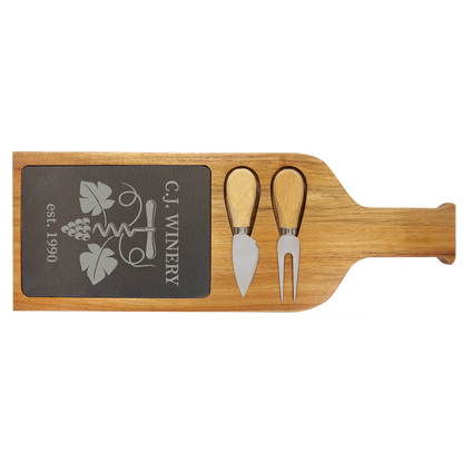 Tablas de cortar de madera de acacia y pizarra