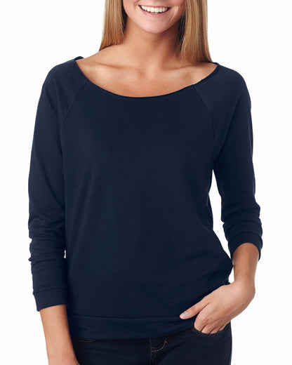 Camiseta de manga 3/4 de rizo francés para mujer, Next Level 6951