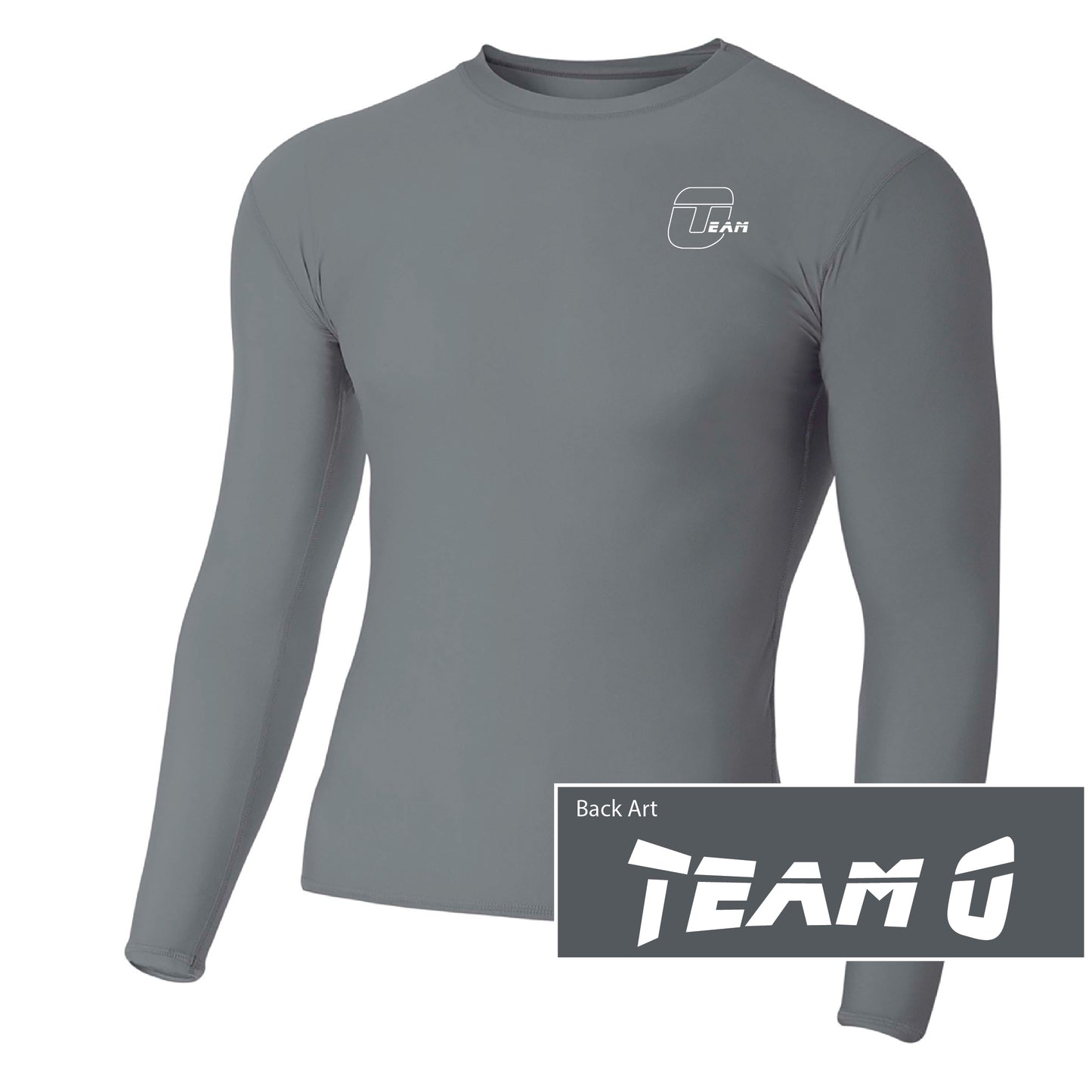 Camiseta de compresión de manga larga para adultos Team O A4