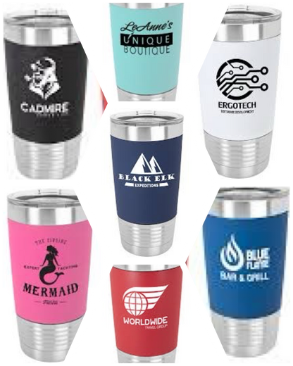 Vaso de acero inoxidable con agarre de silicona