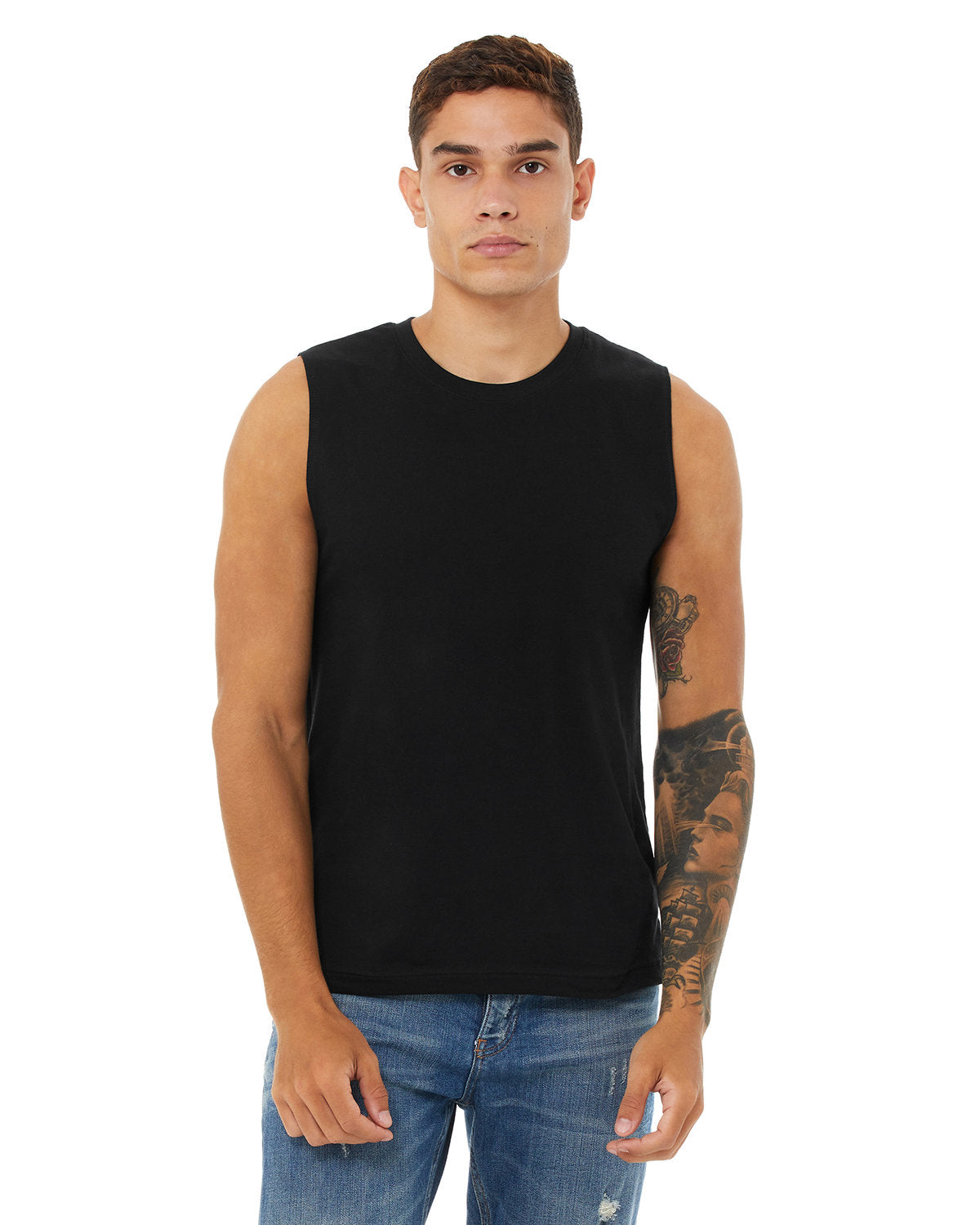Camiseta sin mangas unisex con músculos