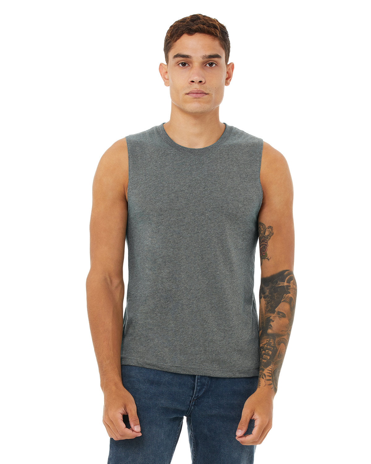 Camiseta sin mangas unisex con músculos