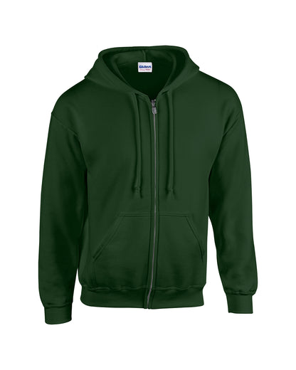 Unisex Full Zip Basic Hooded Sweatshirt G186