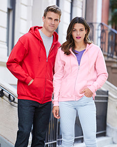 Sudadera básica unisex con capucha y cremallera completa G186