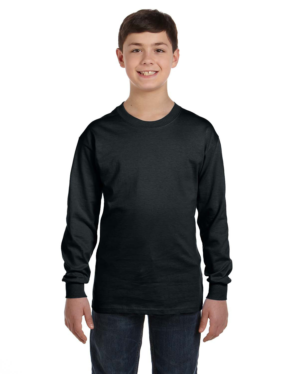 Camiseta básica de manga larga para jóvenes Gildan G540b