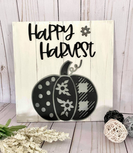 Happy Harvest 10.5" Sign - Ready to Paint Kit