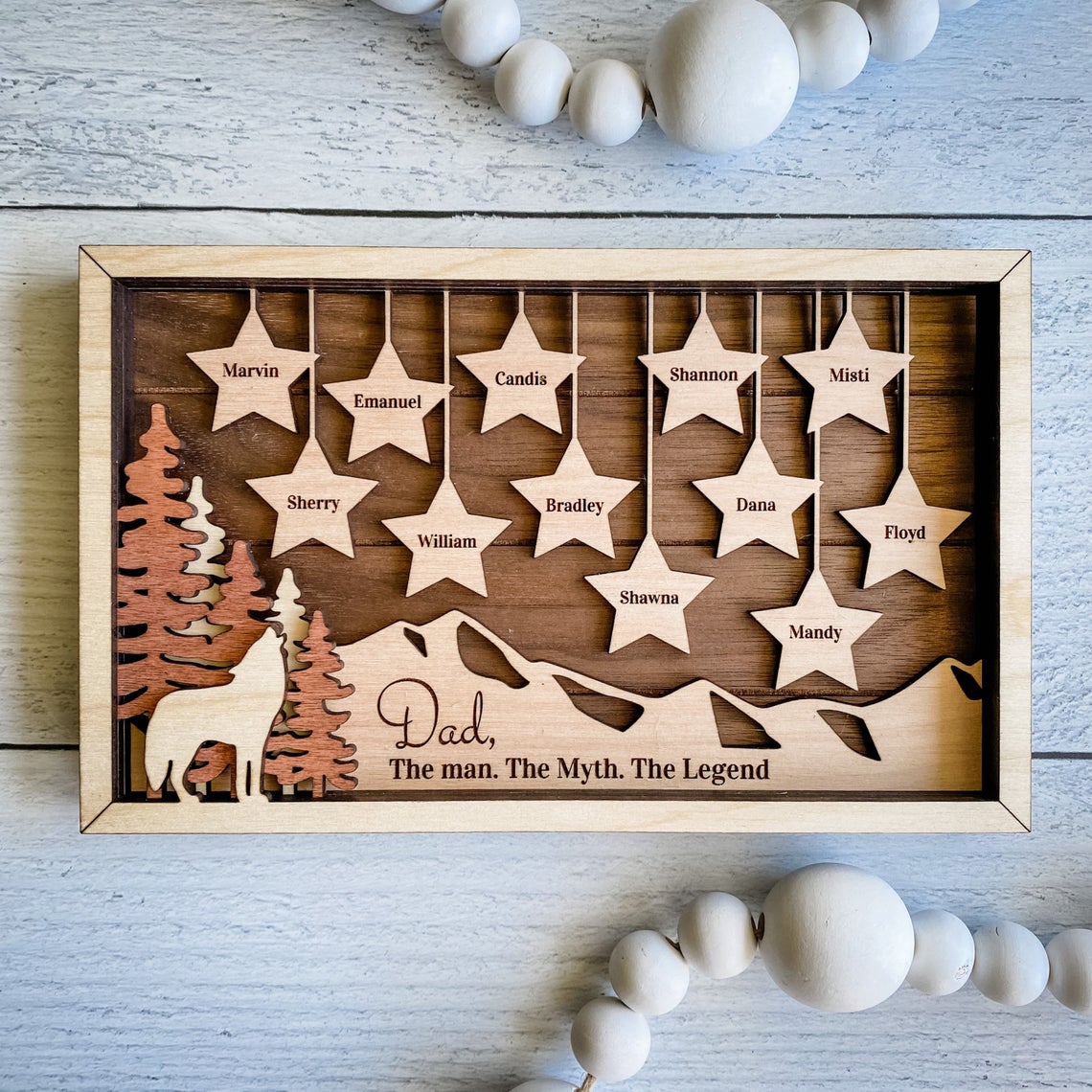 Hanging Stars Frame Sign - Personalized & Finished