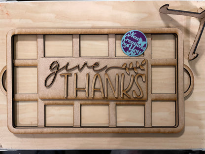 Faux Basket Give Thanks - Ready to Paint Kit
