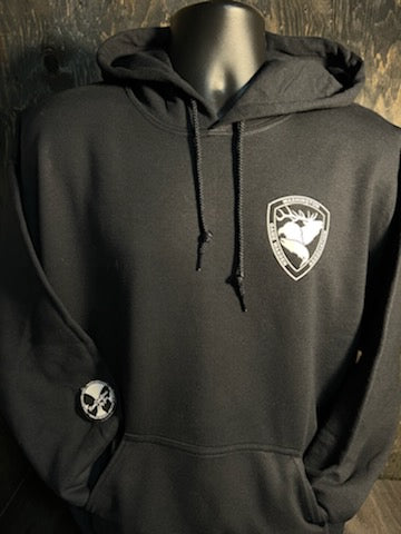 WGA - Sudadera básica negra con capucha