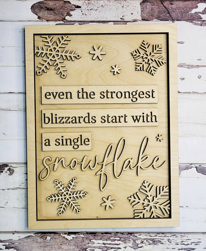 Blizzards - Letrero listo para pintar (14,5" x 10,5")