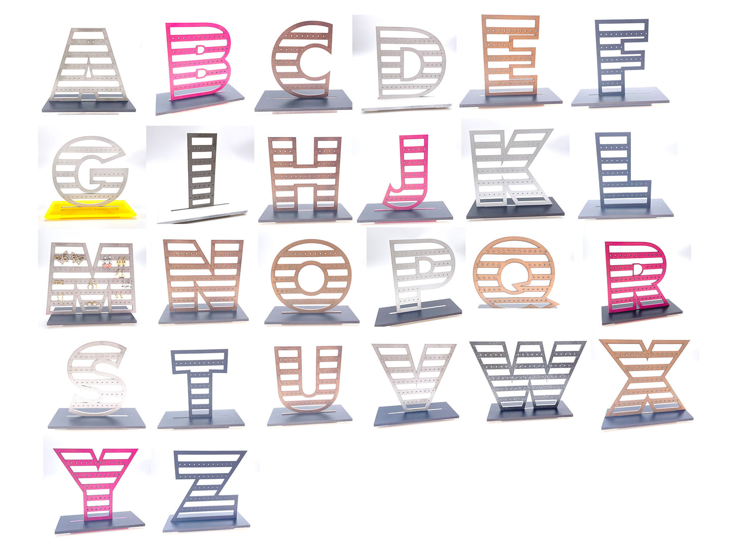 Earring Display in your Favorite Letter