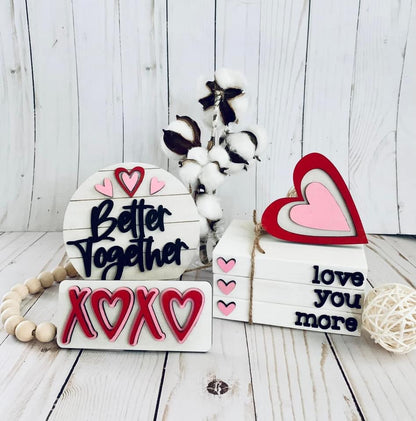 Better Together Valentine Decor - Great for Tiered Trays - Ready to Paint Kit
