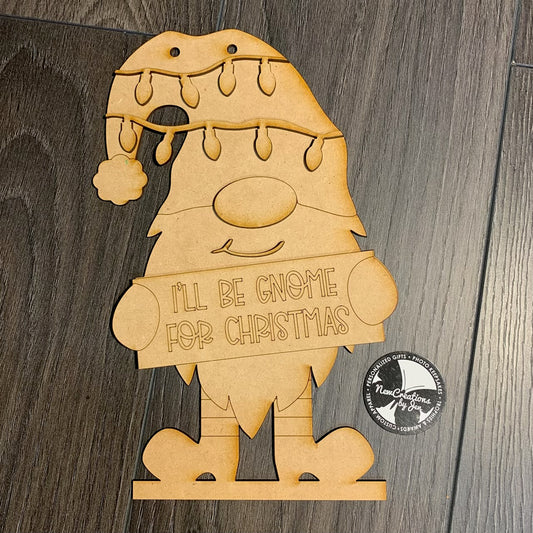 Colgador de puerta - Seré gnomo por Navidad