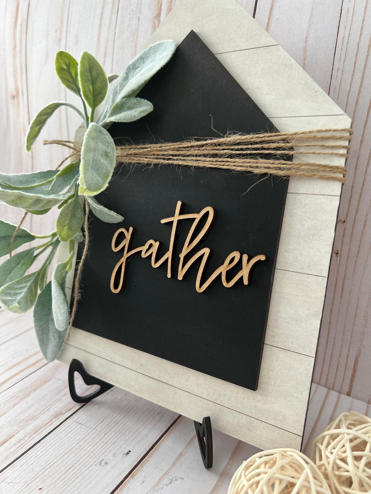 Letrero de Gather House - Kit listo para pintar