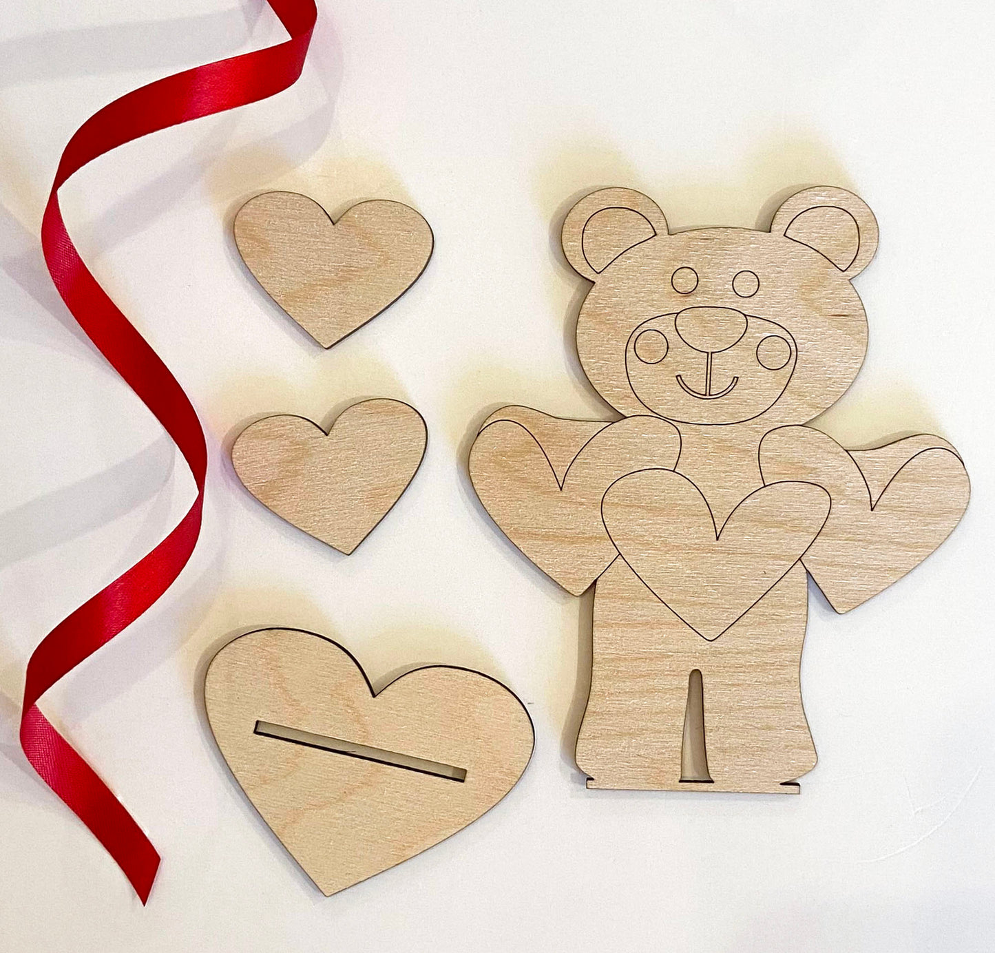 Ositos de peluche para San Valentín: listos para pintar