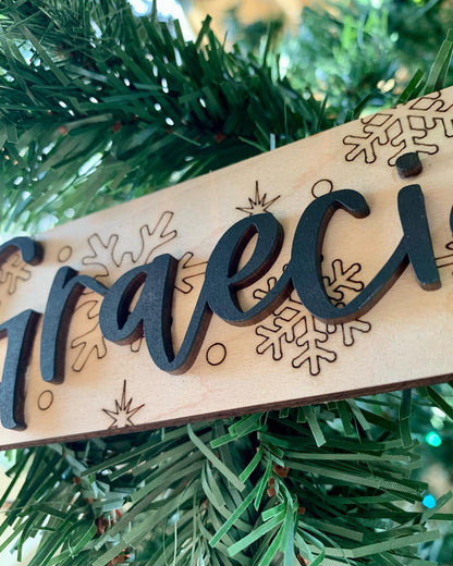 Personalized Wood Stocking tag