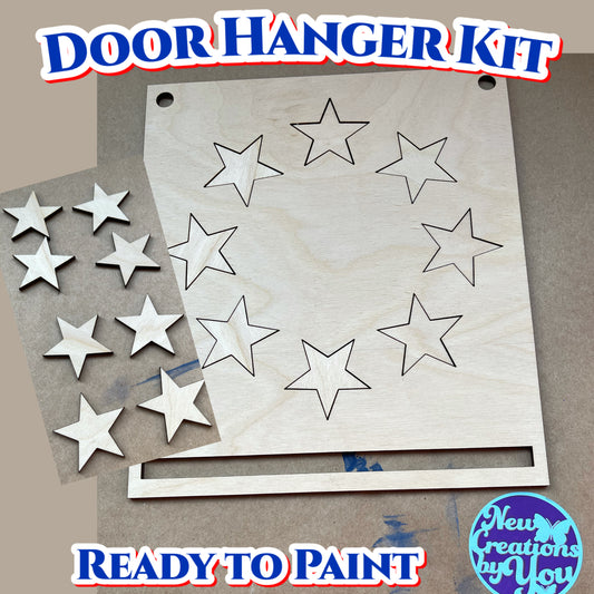 Kit de colgador de puerta con estrellas patrióticas