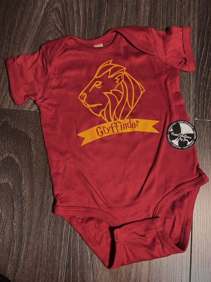 Harry Potter inspired Sorting Set of onesies - House Names & icons