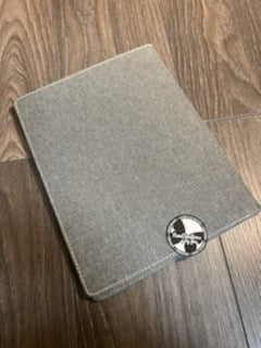 Gray Canvas Portfolio with Smooth Fabric Front Size: 9 1/2" x 12"