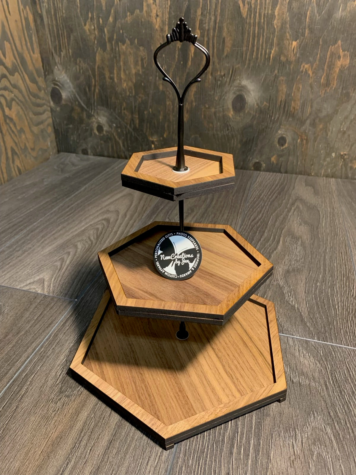 Three Level Shaped Tiered Tray
