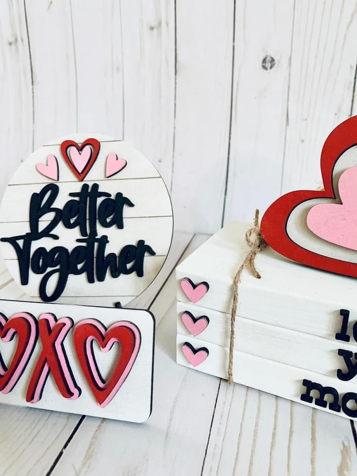 Better Together Valentine Decor - Great for Tiered Trays - Ready to Paint Kit
