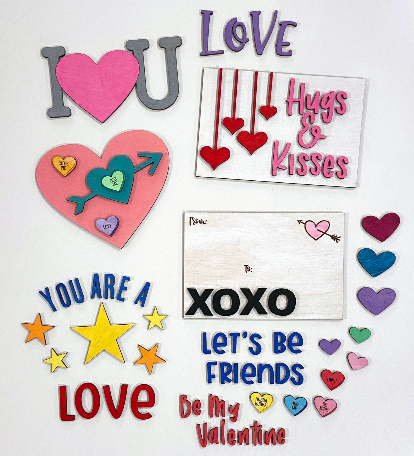 Tarjetas de madera para San Valentín: listas para pintar