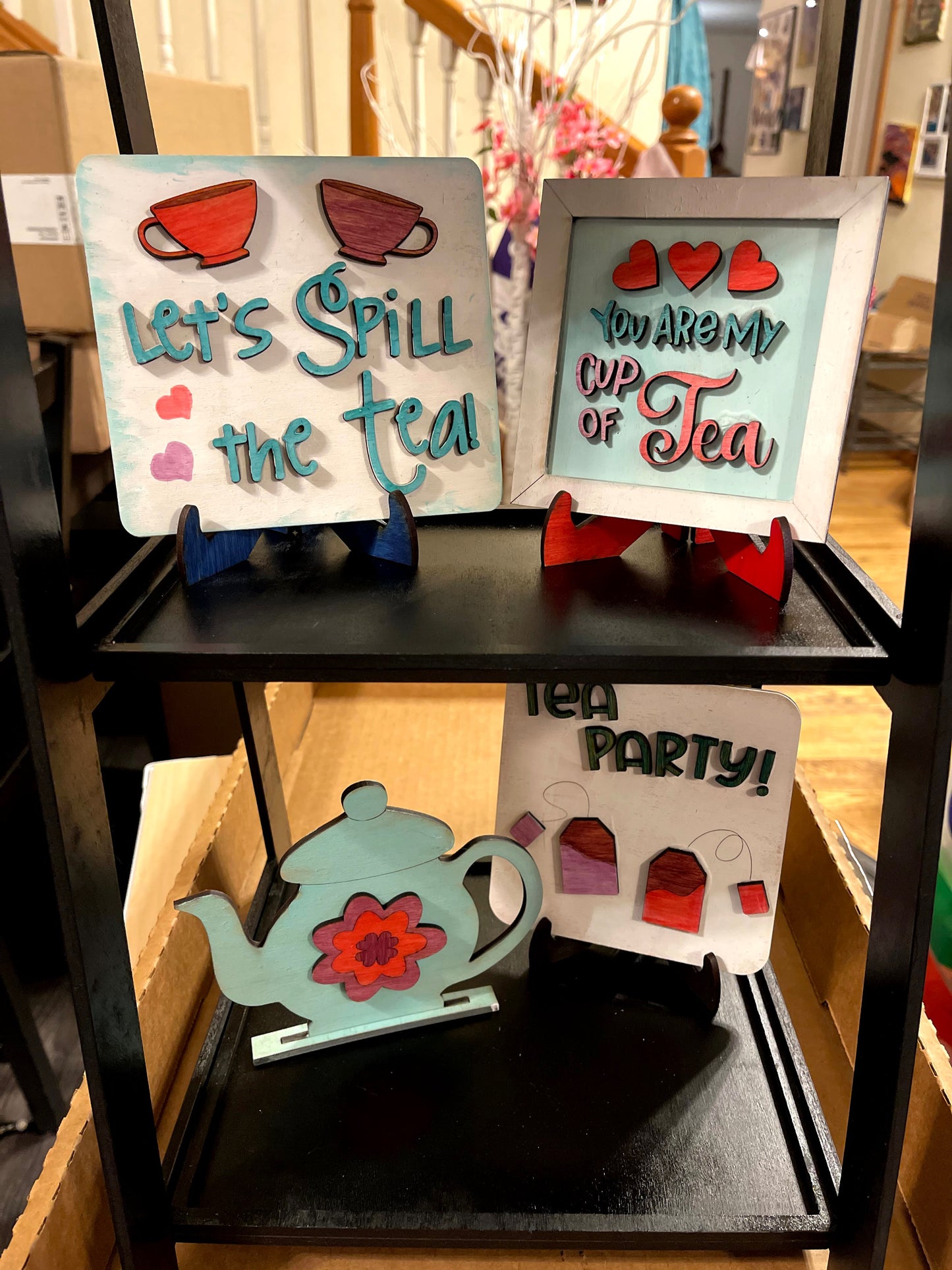 Kit para fiestas de té: ideal para bandejas escalonadas, listo para pintar
